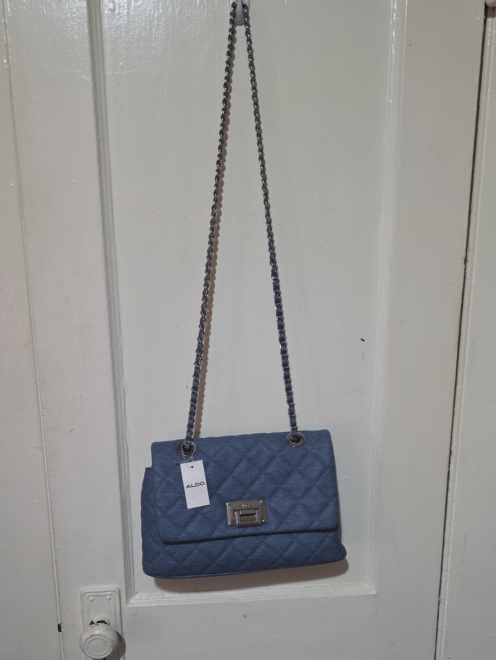 ALDO QUILTED DENIM BAG NWT